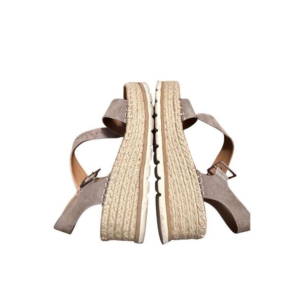 Universal Threads Platform sandal sz 9 rafia /white/tan grey - Picture 5 of 6